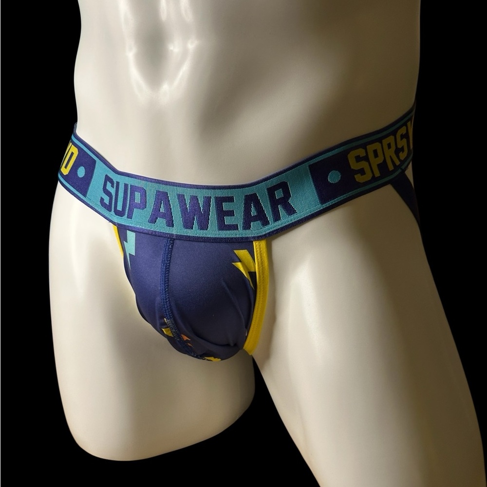 Men's Blue and Yellow Briefs